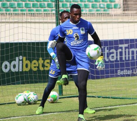 Taifa Stars keepers training at Nyayo stadium ahead of today's encounter with Harambee Stars